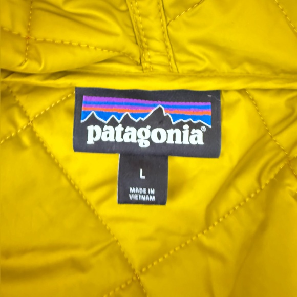 Patagonia Diamond Quilted Bomber Hoody Women’s Large Orange Rust Outdoor Rare - Picture 10 of 14